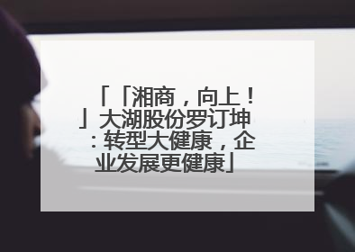 「湘商，向上！」大湖股份罗订坤：转型大健康，企业发展更健康