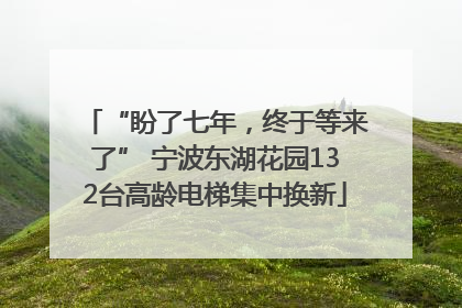 “盼了七年，终于等来了” 宁波东湖花园132台高龄电梯集中换新