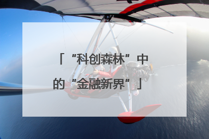 “科创森林”中的“金融新界”