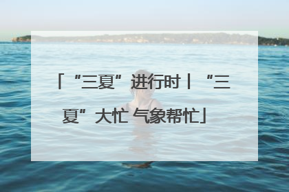 “三夏”进行时丨“三夏”大忙 气象帮忙