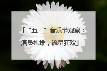 “五一”音乐节观察：演员扎堆，流量狂欢
