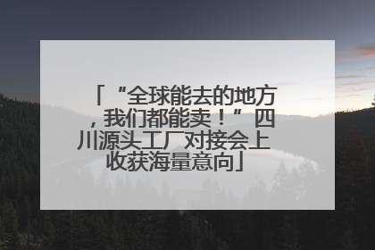 “全球能去的地方，我们都能卖！”四川源头工厂对接会上收获海量意向