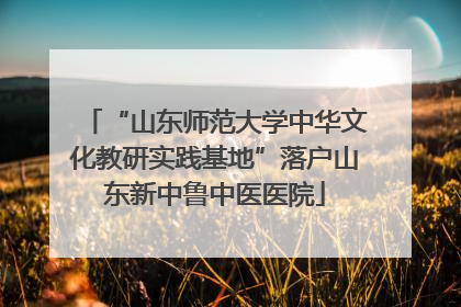 “山东师范大学中华文化教研实践基地”落户山东新中鲁中医医院