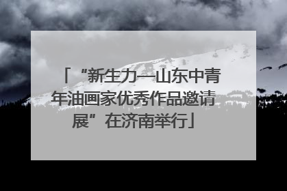 “新生力—山东中青年油画家优秀作品邀请展”在济南举行