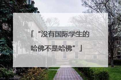 “没有国际学生的哈佛不是哈佛”