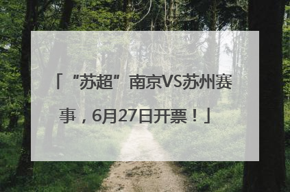 “苏超”南京VS苏州赛事，6月27日开票！