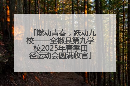 燃动青春，跃动九校——全椒县第九学校2025年春季田径运动会圆满收官