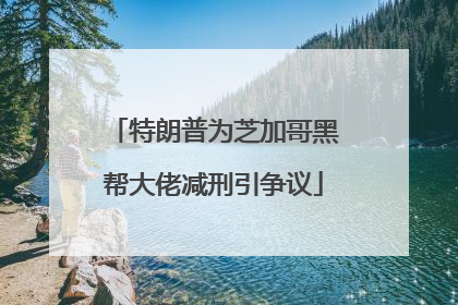 特朗普为芝加哥黑帮大佬减刑引争议