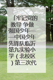 牢记党的教导 争做强国少年——中国少年先锋队临沂第九实验小学（北校区）第三次代表大会胜利召开
