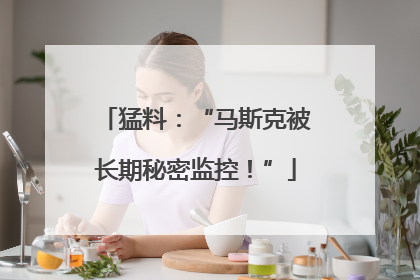 猛料：“马斯克被长期秘密监控！”