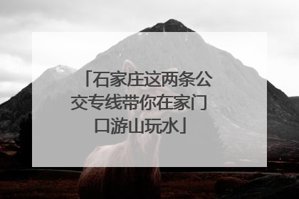石家庄这两条公交专线带你在家门口游山玩水