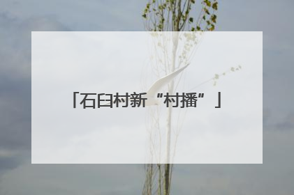 石臼村新“村播”