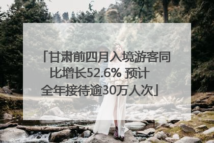 甘肃前四月入境游客同比增长52.6% 预计全年接待逾30万人次