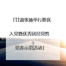 甘肃张掖举行推优入党暨优秀团员党性培养示范活动