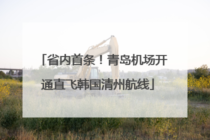 省内首条！青岛机场开通直飞韩国清州航线