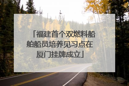 福建首个双燃料船舶船员培养见习点在厦门挂牌成立