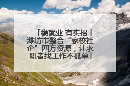 稳就业 有实招丨潍坊市整合“家校社企”四方资源，让求职者找工作不孤单