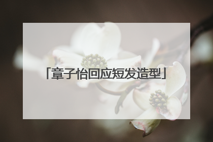 章子怡回应短发造型