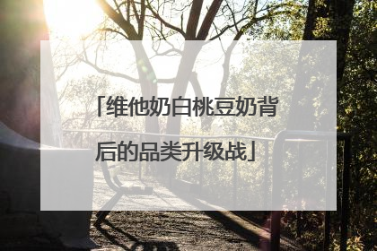 维他奶白桃豆奶背后的品类升级战