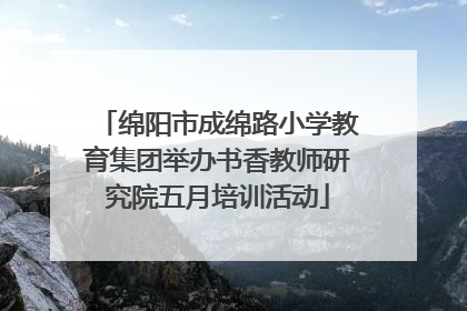 绵阳市成绵路小学教育集团举办书香教师研究院五月培训活动