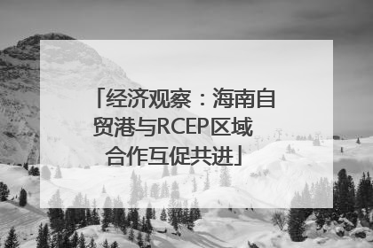 经济观察：海南自贸港与RCEP区域合作互促共进