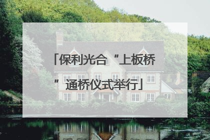 保利光合“上板桥”通桥仪式举行