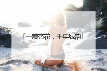 一瓣杏花，千年城韵