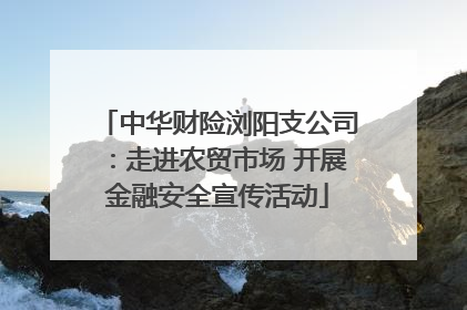 中华财险浏阳支公司：走进农贸市场 开展金融安全宣传活动