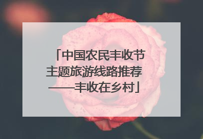 中国农民丰收节主题旅游线路推荐——丰收在乡村