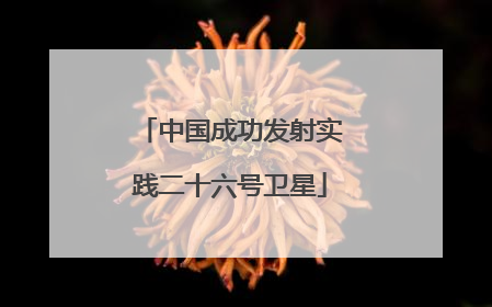 中国成功发射实践二十六号卫星