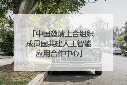 中国邀请上合组织成员国共建人工智能应用合作中心