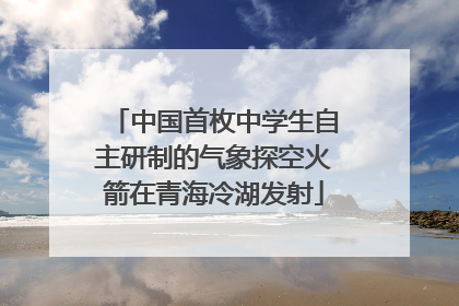 中国首枚中学生自主研制的气象探空火箭在青海冷湖发射