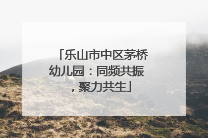 乐山市中区茅桥幼儿园：同频共振，聚力共生