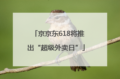 京京东618将推出“超级外卖日”