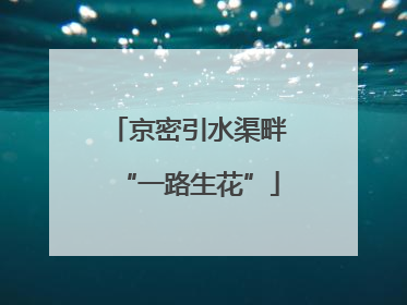 京密引水渠畔“一路生花”
