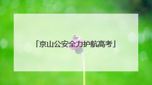 京山公安全力护航高考