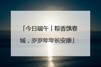 今日端午丨粽香飘春城，岁岁年年长安康