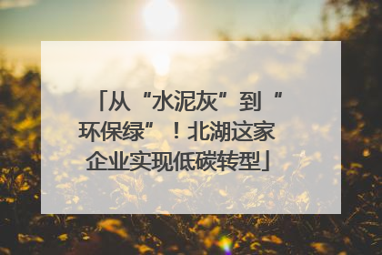 从“水泥灰”到“环保绿”！北湖这家企业实现低碳转型
