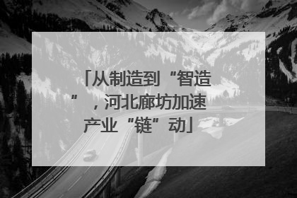 从制造到“智造”，河北廊坊加速产业“链”动
