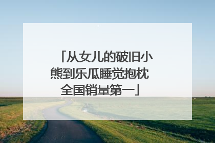 从女儿的破旧小熊到乐瓜睡觉抱枕全国销量第一