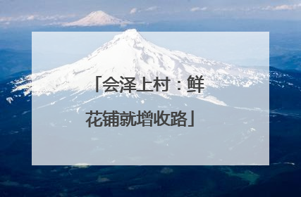 会泽上村：鲜花铺就增收路