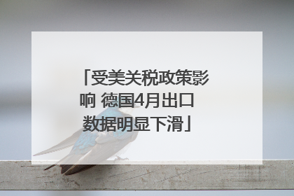 受美关税政策影响 德国4月出口数据明显下滑