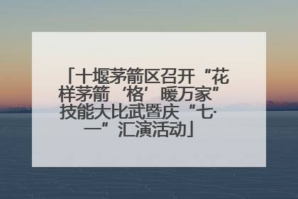 十堰茅箭区召开“花样茅箭‘格’暖万家”技能大比武暨庆“七·一”汇演活动