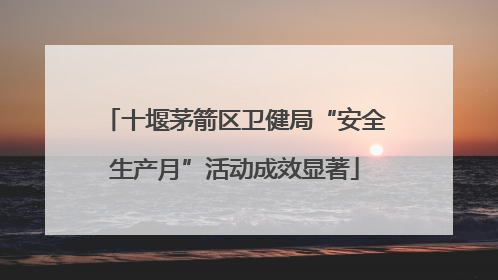 十堰茅箭区卫健局“安全生产月”活动成效显著