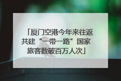 厦门空港今年来往返共建“一带一路”国家旅客数破百万人次