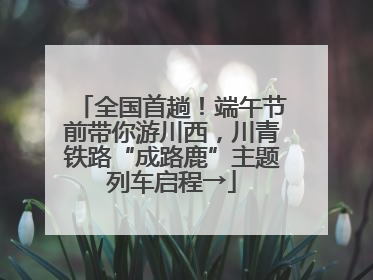 全国首趟！端午节前带你游川西，川青铁路“成路鹿”主题列车启程→