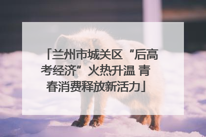 兰州市城关区“后高考经济”火热升温 青春消费释放新活力