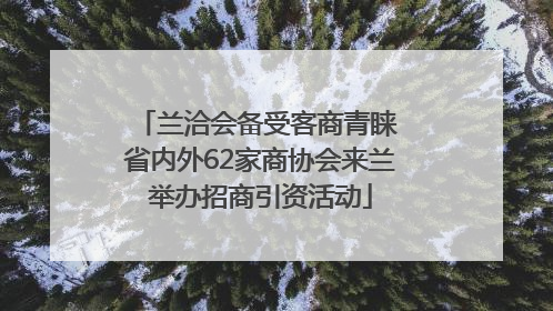 兰洽会备受客商青睐 省内外62家商协会来兰举办招商引资活动