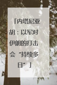 内塔尼亚胡：以军对伊朗的打击会“持续多日”