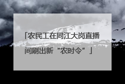 农民工在同江大岗直播间刷出新“农时令”